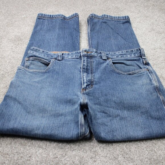 Duluth Jeans Mens 36x28 Blue DuluthFlex Ballroom Relaxed Fit Stretch Denim - Picture 2 of 13